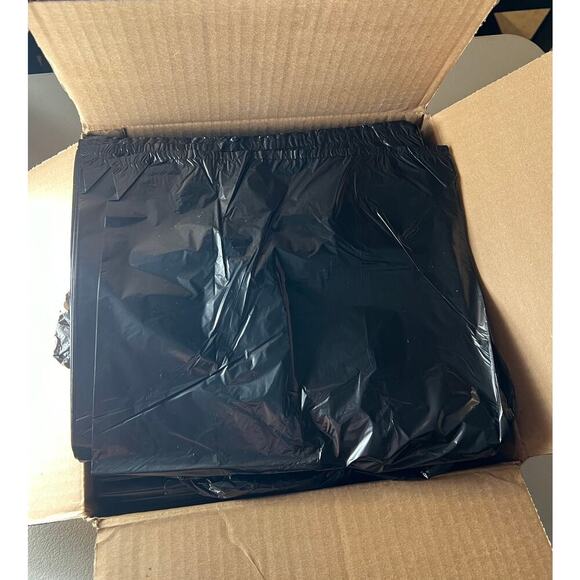 Grocery Shopping Plastic Bags 12" x 7" x 21" (Black, 1000) - Picture 2 of 3